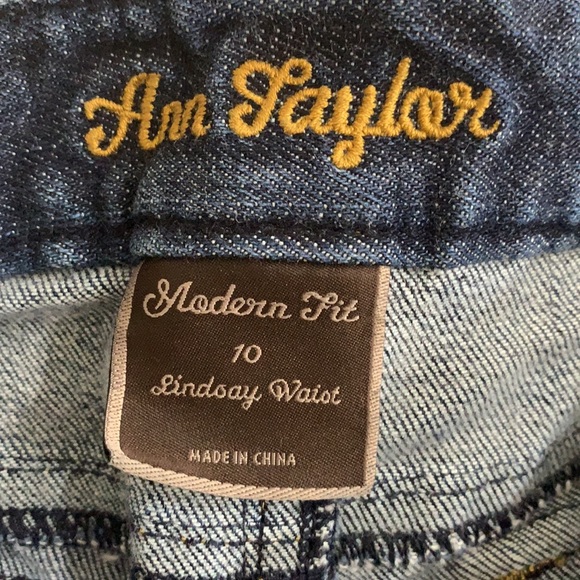 Ann Taylor Modern Fit Lindsay Waist Capri Jeans sz 10 - Picture 6 of 10